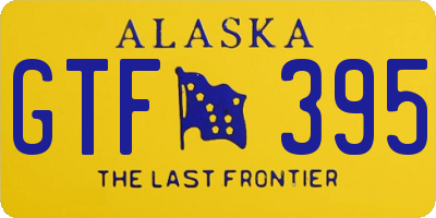 AK license plate GTF395