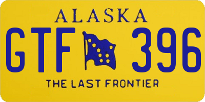 AK license plate GTF396