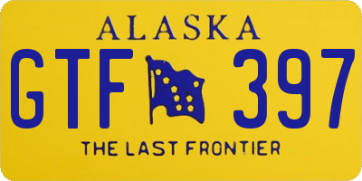 AK license plate GTF397