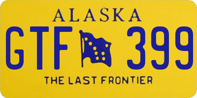 AK license plate GTF399