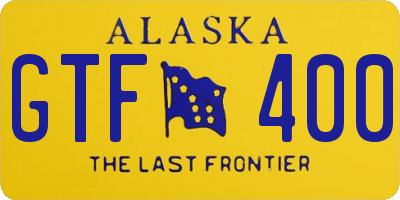 AK license plate GTF400