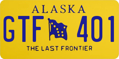 AK license plate GTF401