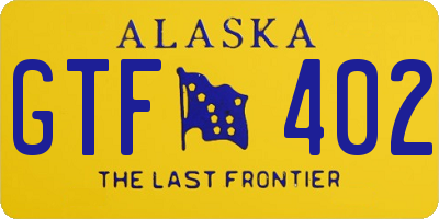 AK license plate GTF402