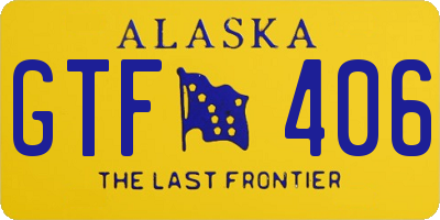 AK license plate GTF406