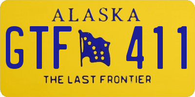 AK license plate GTF411