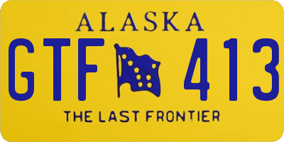 AK license plate GTF413