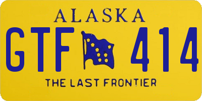 AK license plate GTF414