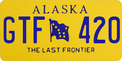 AK license plate GTF420