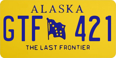 AK license plate GTF421