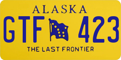 AK license plate GTF423