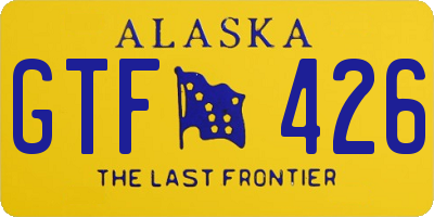 AK license plate GTF426