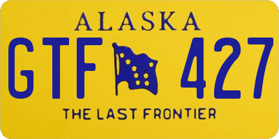 AK license plate GTF427