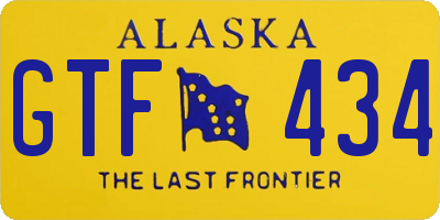 AK license plate GTF434