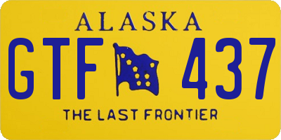 AK license plate GTF437