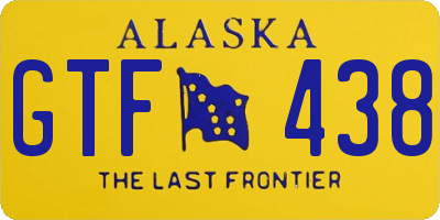 AK license plate GTF438