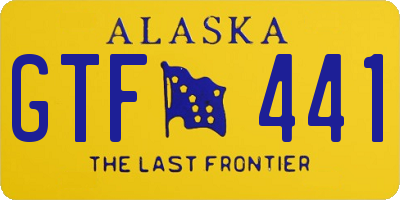 AK license plate GTF441