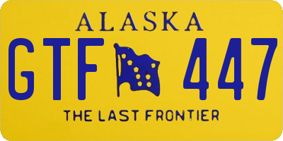 AK license plate GTF447