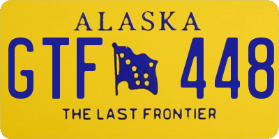 AK license plate GTF448