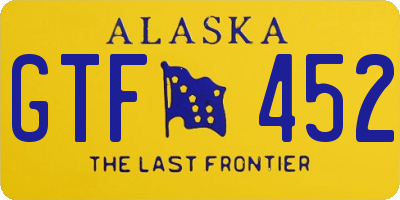 AK license plate GTF452