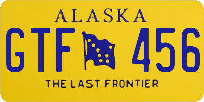 AK license plate GTF456