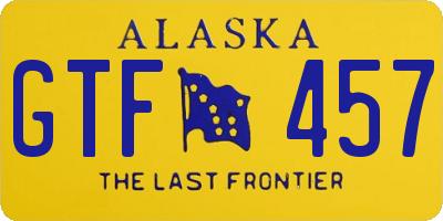 AK license plate GTF457