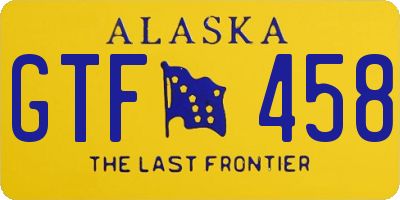 AK license plate GTF458