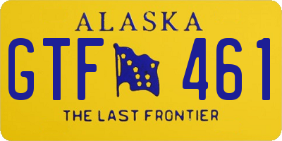 AK license plate GTF461