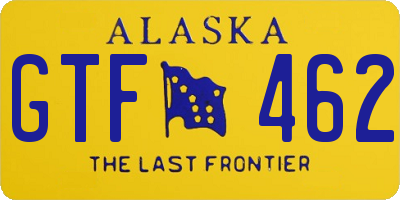 AK license plate GTF462