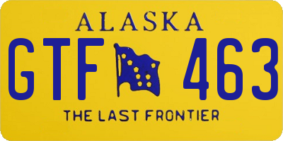 AK license plate GTF463