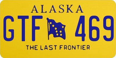 AK license plate GTF469