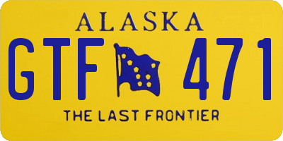 AK license plate GTF471