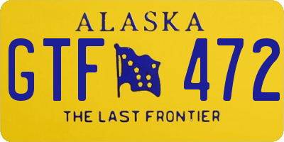 AK license plate GTF472