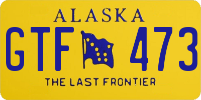 AK license plate GTF473