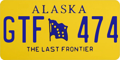 AK license plate GTF474