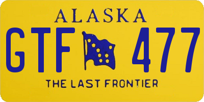 AK license plate GTF477