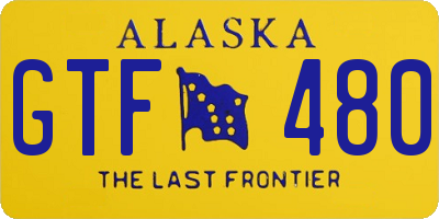 AK license plate GTF480