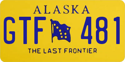 AK license plate GTF481