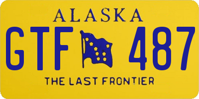 AK license plate GTF487