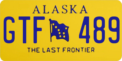 AK license plate GTF489