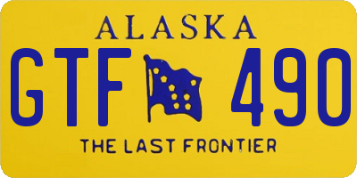 AK license plate GTF490