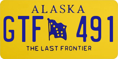 AK license plate GTF491