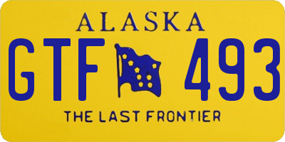 AK license plate GTF493