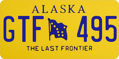 AK license plate GTF495