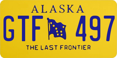 AK license plate GTF497