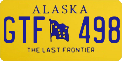 AK license plate GTF498