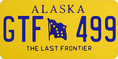 AK license plate GTF499