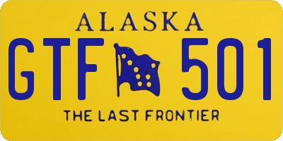 AK license plate GTF501