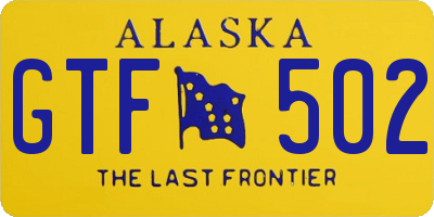 AK license plate GTF502