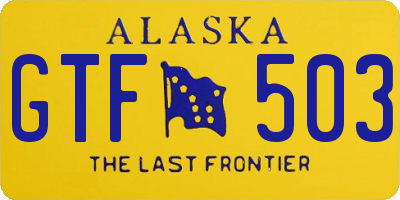 AK license plate GTF503