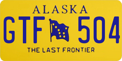 AK license plate GTF504